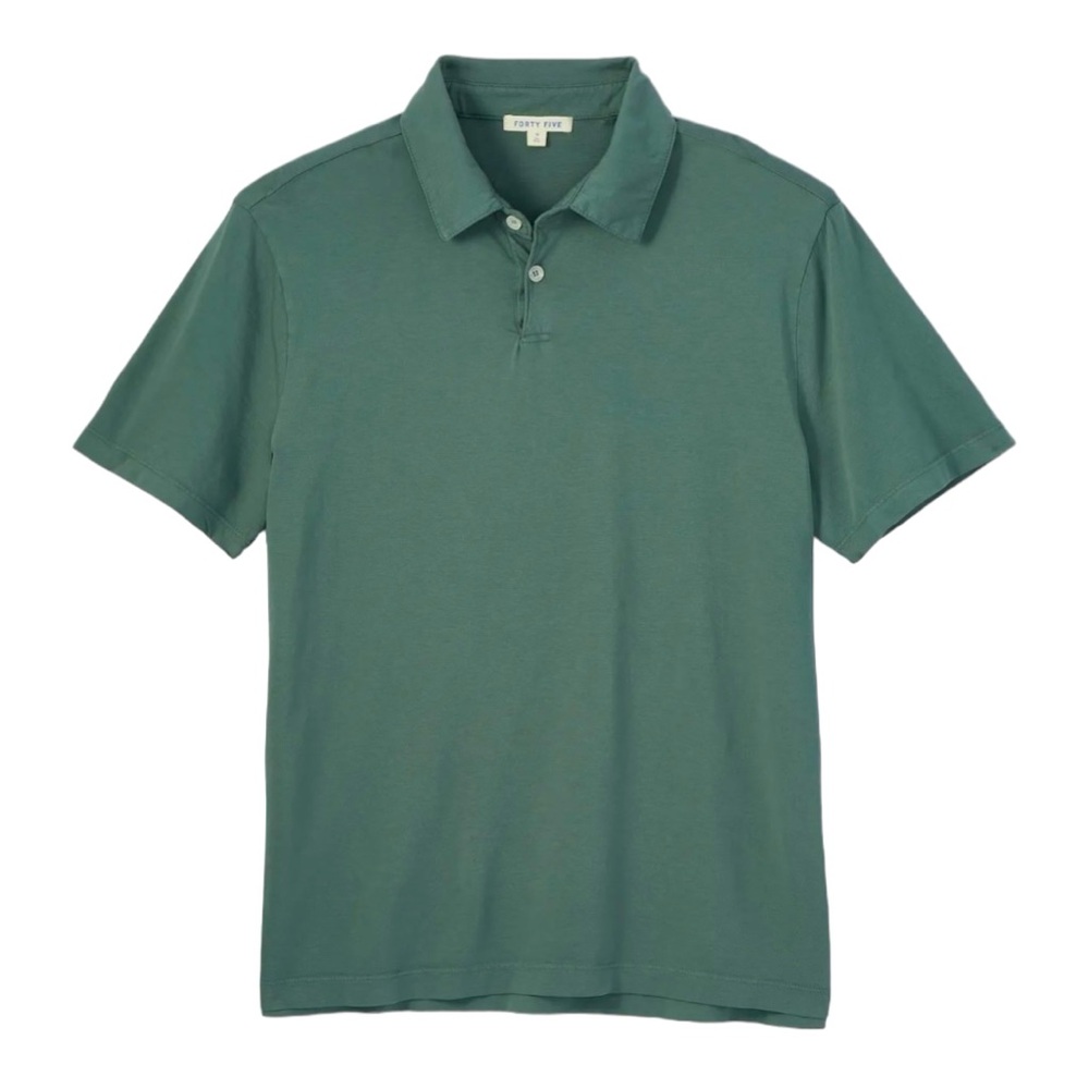 Huckberry Green Short-Sleeve Polo